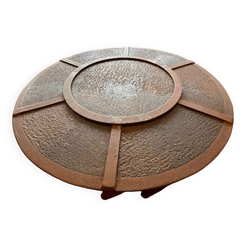 Table Basse Style  Industriel Marron