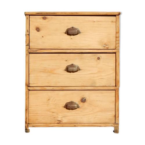 Ancien Petit Buffet Meuble De Mtier De Coiffeur En Sapin Bois