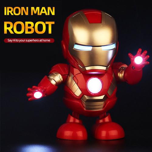 Danse Iron Man Jouet Tiktok Robot Électronique w / LED Lumière Chant Marvel Avengers  Cadeau pour Enfants Adulte