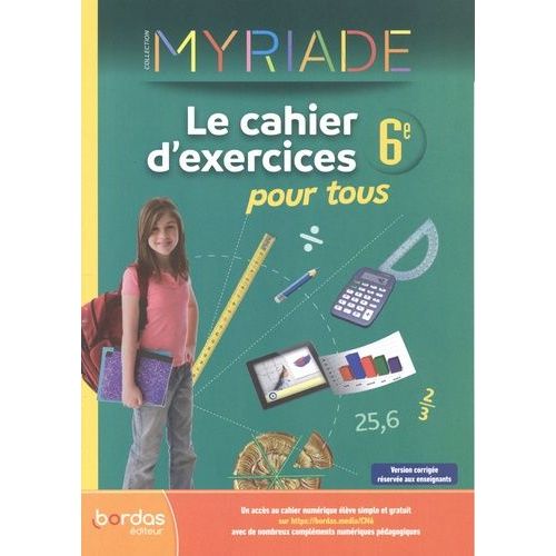Myriade 6e - Le Cahier D'exercices Pour Tous, Spécimen Enseignant