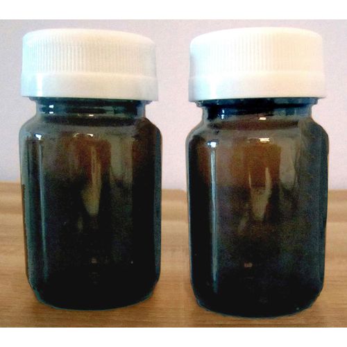 Flacon / Bocal A Col Large - Verre Ambré - 50 Ml = Lot De 2