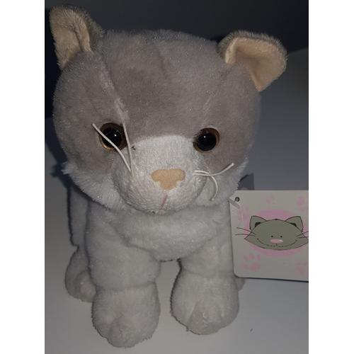 Peluche Doudou / Planet Pluch/ Adorable Chaton/ Peluche Douce / 15 Cm / Des 10 Mois/ Lavable 30 Degrés