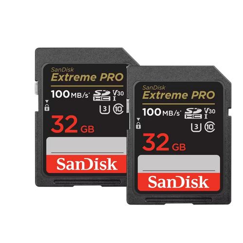 2PCS Sandisk Extreme Pro 32Go Carte Mémoire SDHC 100Mo/S 90Mo/S UHS-I V30 version 2022