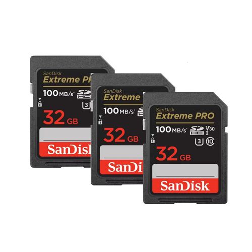 3PCS Sandisk Extreme Pro 32Go Carte Mémoire SDHC 100Mo/S 90Mo/S UHS-I V30 version 2022