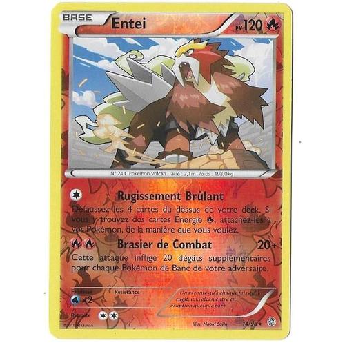 Entei 14/98 - 120pv - Xy Origines Antiques - Rare Carte Pokemon Reverse Holo Française