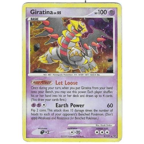 Giratina 9/127 - Platine : Platine - "Cosmos Holo" English Pokemon Card