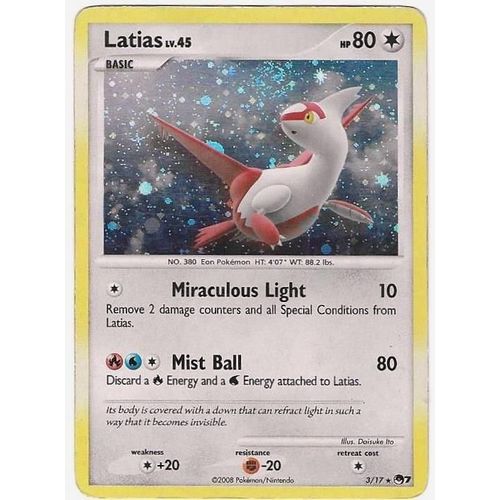 Latias 3/17 - Lv.45 - 80hp - Promo Pop 7 - Rare Holo Cosmos