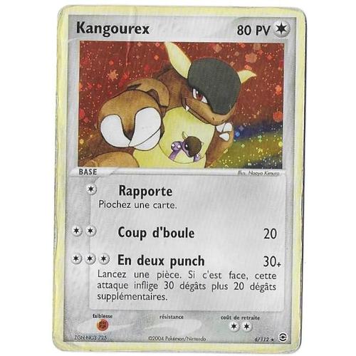 Kangourex 6/112 - 80 Pv - Ex : Rouge Feu & Vert Feuille - Rare Carte Pokemon Holo "Cosmos" Française