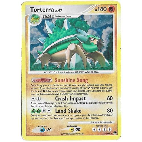 Torterra 11/100 - Lv.47 - 140hp - Rare Holo "Cosmos" Pokemon English Card