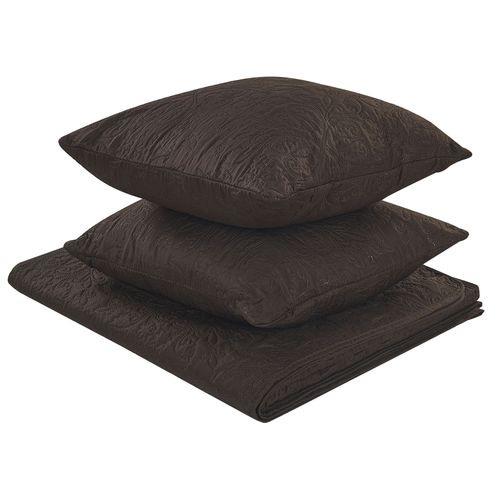 Couvre-Lits Avec Coussins Rayen 200 X 220 Cm Marron