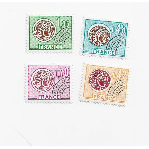 Timbres 1975 Préoblitérés Monnaies Gauloises