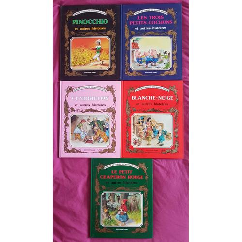 Coffret Des Cinq Livres Mes Plus Beaux Contes - Editions Dami - Le Petit Chaperon Rouge, Cendrillon, Blanche-Neige, Pinocchio, Les Trois Petits Cochons