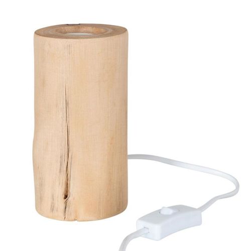 Paris Prix - Pied De Lampe En Bois "Silas" 16cm Naturel