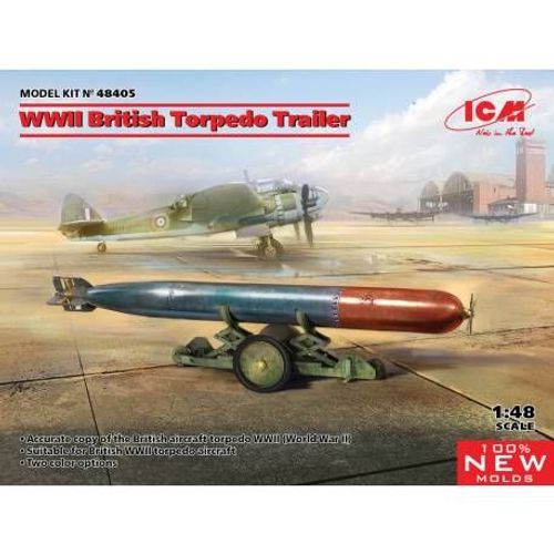 Maquette Militaire : Remorque Et Torpille Britannique De La Seconde Guerre Mondiale-Icm