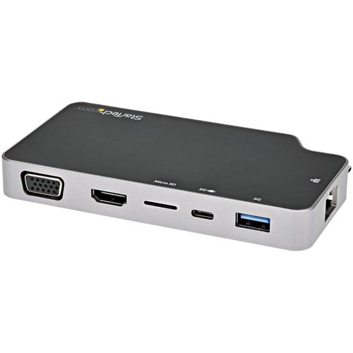 StarTech.com Adaptateur Multiport USB C, HDMI/VGA - Station d'accueil - USB-C 3.1 Gen 2 / Thunderbolt 3 - HDMI, VGA - 1GbE