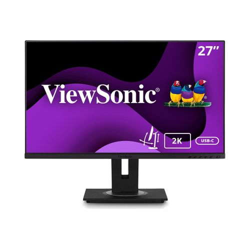 ViewSonic Ergonomic VG2755-2K - Écran LED - 27" - 2560 x 1440 QHD @ 100 Hz - IPS - 350 cd/m² - 1000:1 - 5 ms - HDMI, DisplayPort, USB-C - haut-parleurs