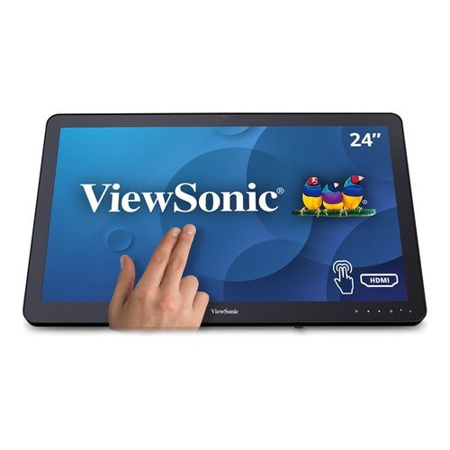 ViewSonic TD2430 - Écran LED - 24" (23.6" visualisable) - écran tactile - 1920 x 1080 Full HD (1080p) - VA - 3000:1 - 10 ms - HDMI, VGA, DisplayPort - haut-parleurs