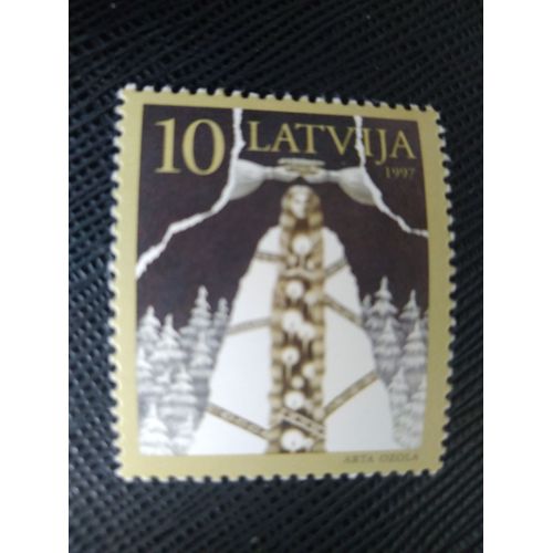 Timbre Lettonie Yt 414 6e Anniversaire De L'indépendance 1997 ( 170706 )