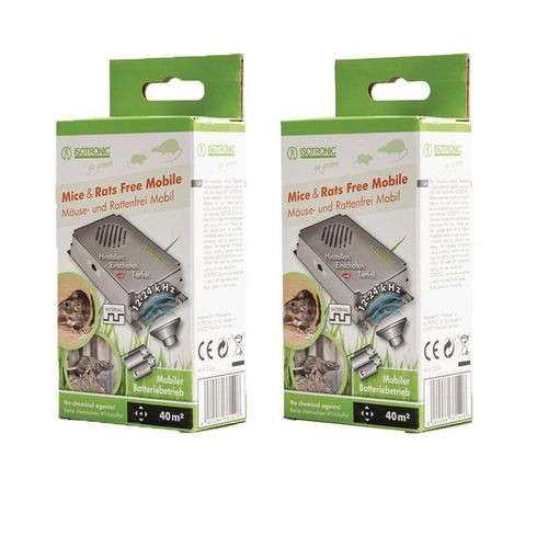 Pack Isotronic 2x Répulsifs Souris Et Rats 12-24 Khz