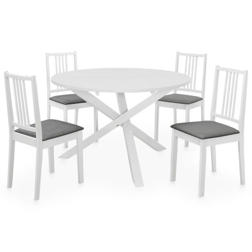 Vidaxl Mobilier De Salle À Manger 5 Pcs Mdf Blanc