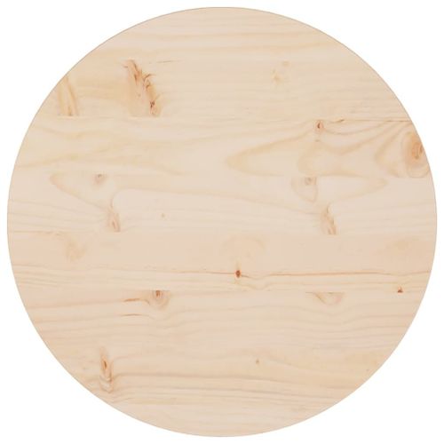 Vidaxl Dessus De Table Ø50x2,5 Cm Bois De Pin Massif
