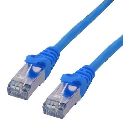 MCL Samar - Cordon de raccordement - RJ-45 (M) pour RJ-45 (M) - 10 m - paire torsadée écrantée (F/UTP) - CAT 6 - moulé - bleu