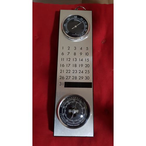 Barometre / Thermometre/ Hygrometre De Précision En Alu Irisé