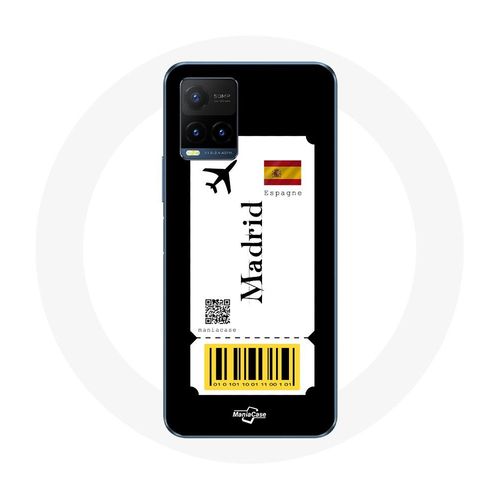 Coque Pour Vivo Y21s 2021 / Y21 2021 Billet D'avion Madrid Espagne