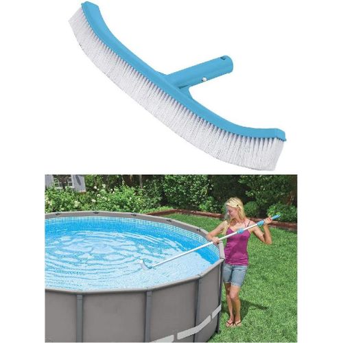 Brosse de paroi courbee 18 Pouces,Piscine Tête de Brosse ,Brosse Ligne Plastique d'eau(sans tige)