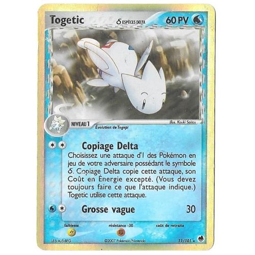 Togetic 11/101 - 60pv - Espèces Delta - Ex Ile Des Dragons - Rare Holo