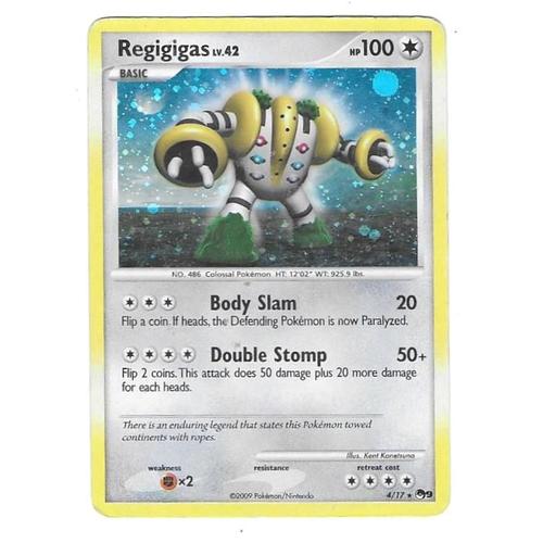 Regigigas 4/17 - 100hp - Lv.42 - Promo Pop Series 9 - Rare Pokemon Promo Holo "Cosmos" Card