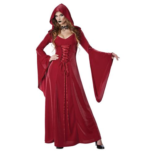 Déguisement Gothique Robe Rouge Femme - Taille: Xs (36/38)