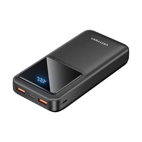 Powerbank, Vention, Fhlb0, 20000mah, Micro-Usb, Usb-C, 2xusb-A, 22.5w