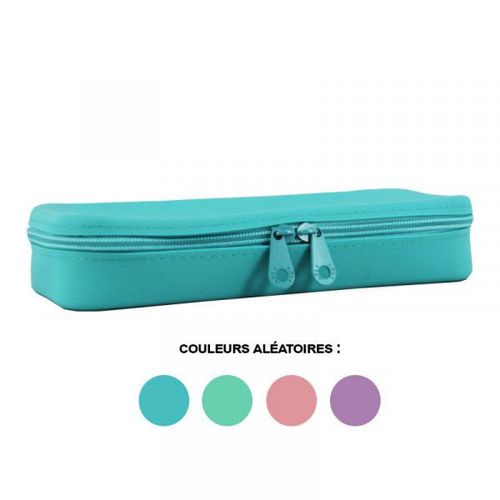 Trousse - Scolaire - Rectangulaire - Silicone - Couleurs Pastel - Apli