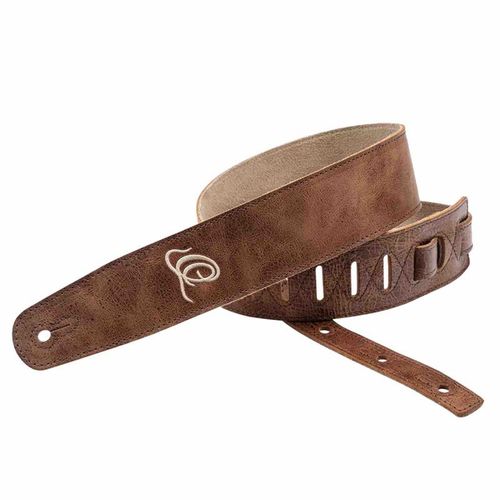 Ortega Ossu-40 - Sangle Guitare En Cuir Série Suede - Cognac