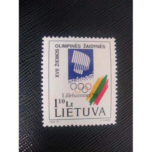 Timbre Lituanie Yt 477 Jeux Olympiques D'hiver - Lillehammer 1994 ( 180706 )