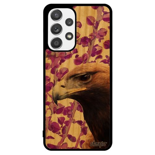 Coque Bois Aigle Samsung Galaxy A53 Silicone Animal Rapace Housse Cover Caoutchouc Animaux Nature Plante Design Oiseau Telephone De