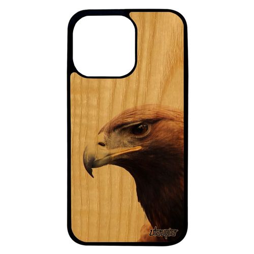Coque Iphone 13 Pro En Bois Silicone Aigle De Protection Marron Personnalisé Dessin Animaux Case Nature Telephone Animal Jolie