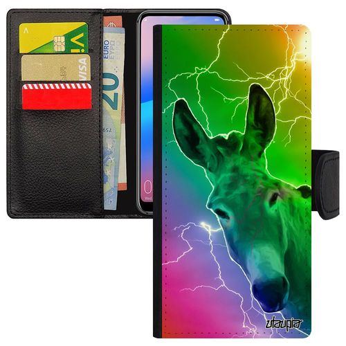 Coque Iphone 13 Pro Max Cuir Ane Etui Case Eclair Multicolore Animaux Vert Tetu Design 1000 Go Anesse Animal Arc En Ciel Mulet