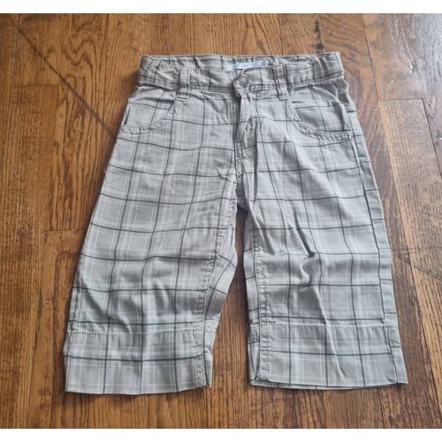 Bermuda Garçon Beige À Carreaux Gemo Taille 5ans