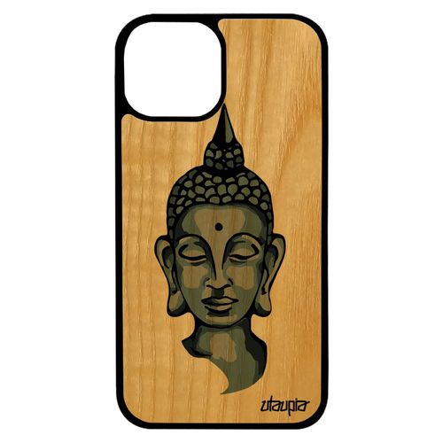 Coque Pour Iphone 13 Mini Bois Silicone Bouddha Femme De Protection Smartphone Yoga 128 Go Thailande Gris Image Made In France