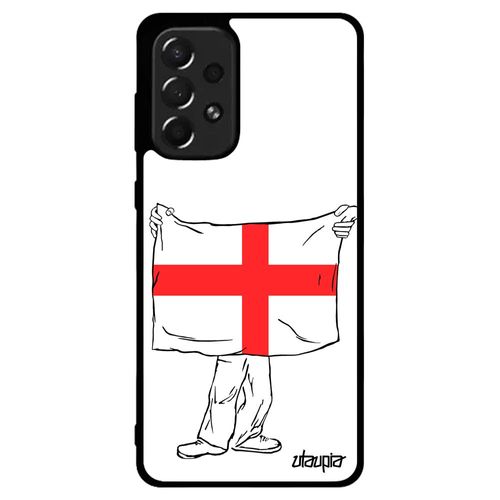 Coque Pour A73 Silicone Drapeau Angleterre Anglais Foot Euro Sm-A736b/Ds Jeux Olympiques Rugby Housse Jo Football Uk Samsung Galaxy
