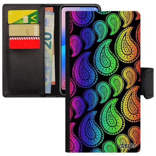 Coque Iphone 13 À Rabat Motif Cachemire Fille Indien Coloré Dessin Antichoc Multicolore Arc En Ciel Imprimé Etui Ethnique Vert