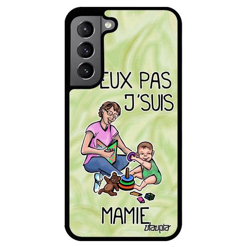 Coque De Protection Pour S22 Silicone J'peux Pas J'suis Mamie Vert Noir Texte Mamy Smartphone Humour Telephone Jpeux Samsung Galaxy