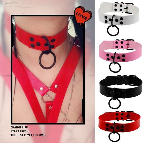 Collier De Bondage Bdsm Pour Hommes Et Femmes, Noir Foncé, Punk, Gothique, Vent, Sexy, Rivet, Métal, Corde De Traction, Esclave