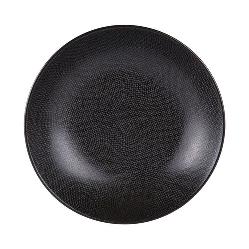 Grande Assiette Creuse Vesuvio Noir 25 Cm (Lot De 6)