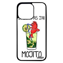 Coque Silicone Iphone 13 Pro J'peux Pas J'ai Mojito Blanc Humour Humoristique Comique Etui Bande Dessinée Rigide Cocktail De