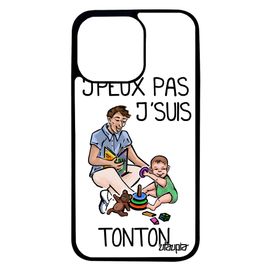 Coque Iphone 13 Pro En Silicone J'peux Pas J'suis Tonton Texte Je Drole Blanc Antichoc Etui Humour Oncle Rigide Bande Dessinée