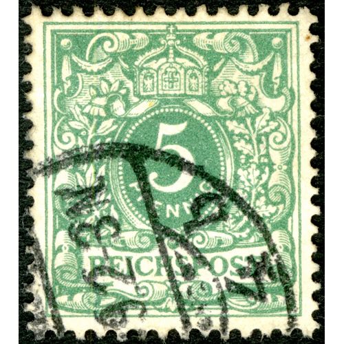 Timbre Oblitéré Reichspost, 5 Pfennig