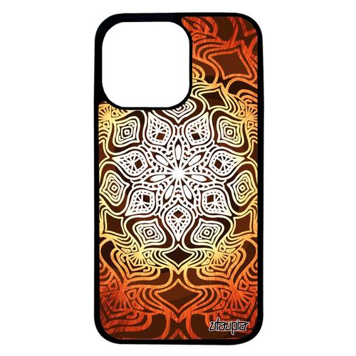 Coque Mandala Iphone 13 Pro En Silicone Effet 3d Bouddhisme Rosace 4g Indien Metal Noir Solide Oriental Floral Jolie Tibetain